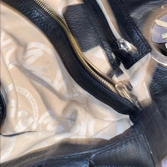 Michael kors Fulton black leather handbag Sz M - Picture 6 of 7
